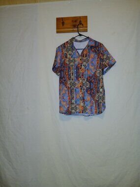 Rapbin Multicolor Paisley Button-Front Blouse